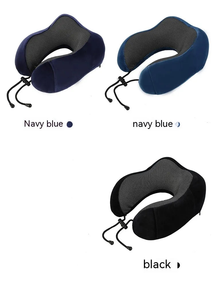 Premium Memory Foam Travel Pillow – Adjustable + Washable Cover