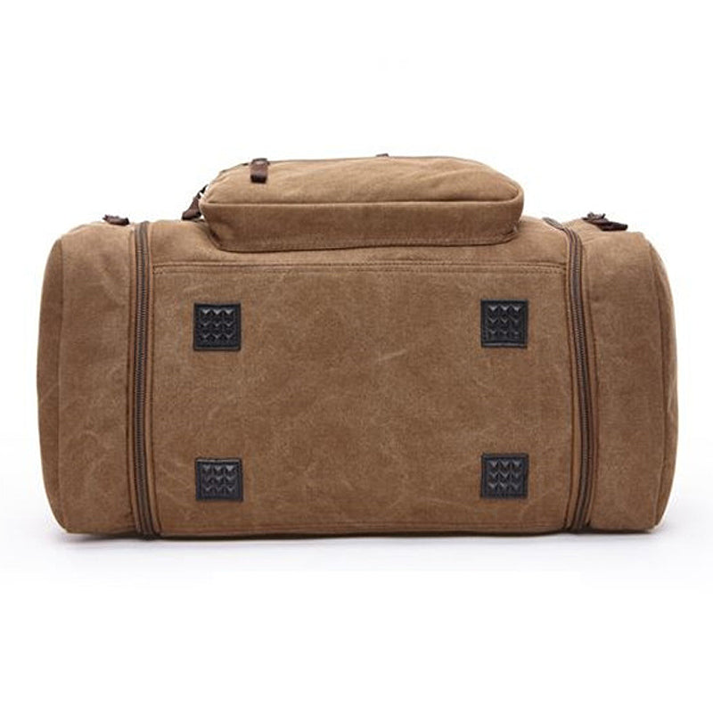 Heavy-Duty Canvas Weekender Bag – Multi-Pocket Travel Duffel