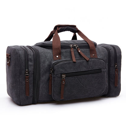 Heavy-Duty Canvas Weekender Bag – Multi-Pocket Travel Duffel