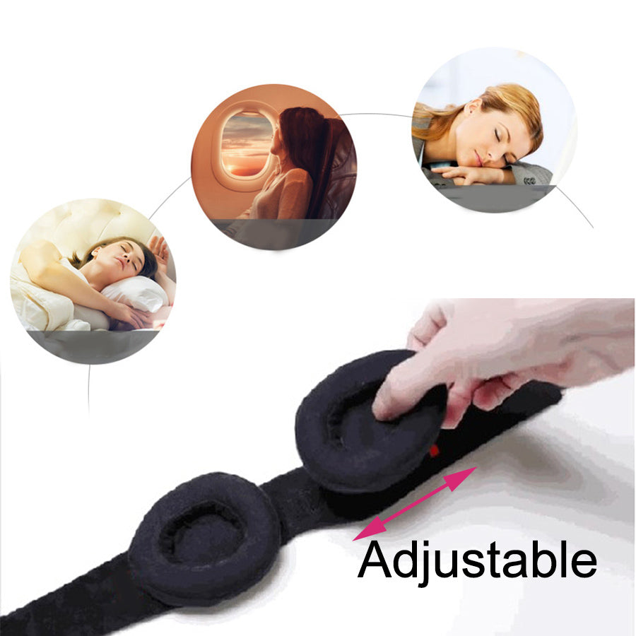 Adjustable 3D Eye Mask – Light-Blocking Sleep Mask for All Sleep Positions