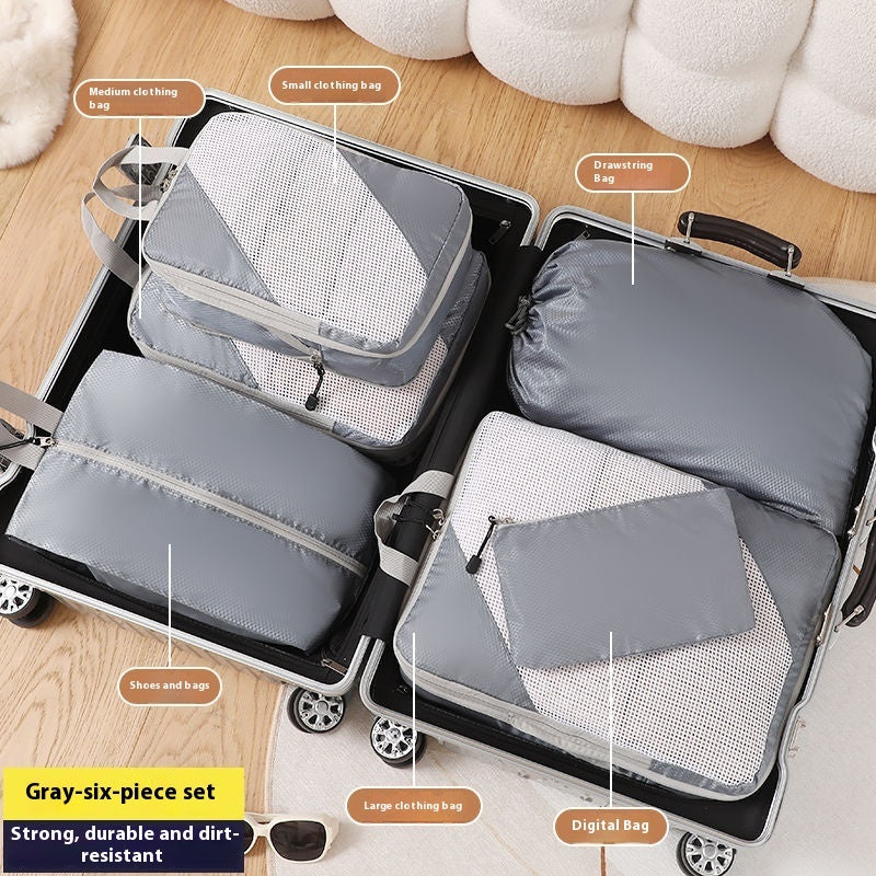 Travel Compression Packing Cubes Set (4–6 Piece) | Lightweight Nylon Storage Bags