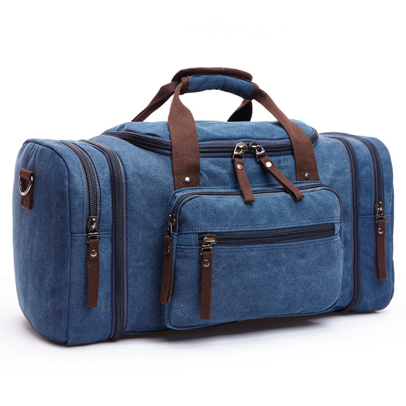 Heavy-Duty Canvas Weekender Bag – Multi-Pocket Travel Duffel