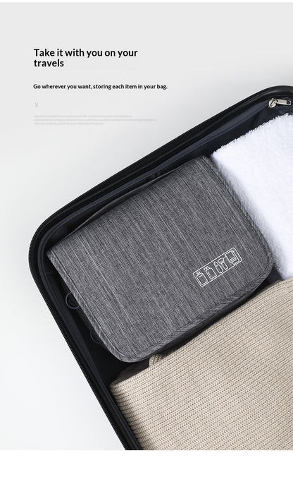 Modern Travel Toiletry Bag – Wet/Dry Compartments & Hanging Design