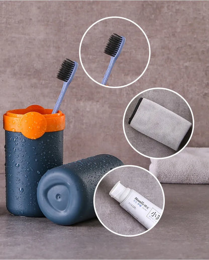 Travel Toothbrush Case & Rinse Cup