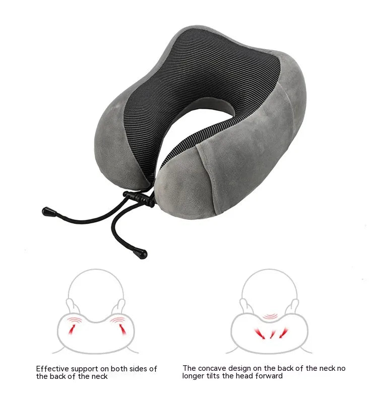 Premium Memory Foam Travel Pillow – Adjustable + Washable Cover