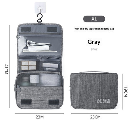 Modern Travel Toiletry Bag – Wet/Dry Compartments & Hanging Design