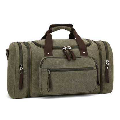 Heavy-Duty Canvas Weekender Bag – Multi-Pocket Travel Duffel