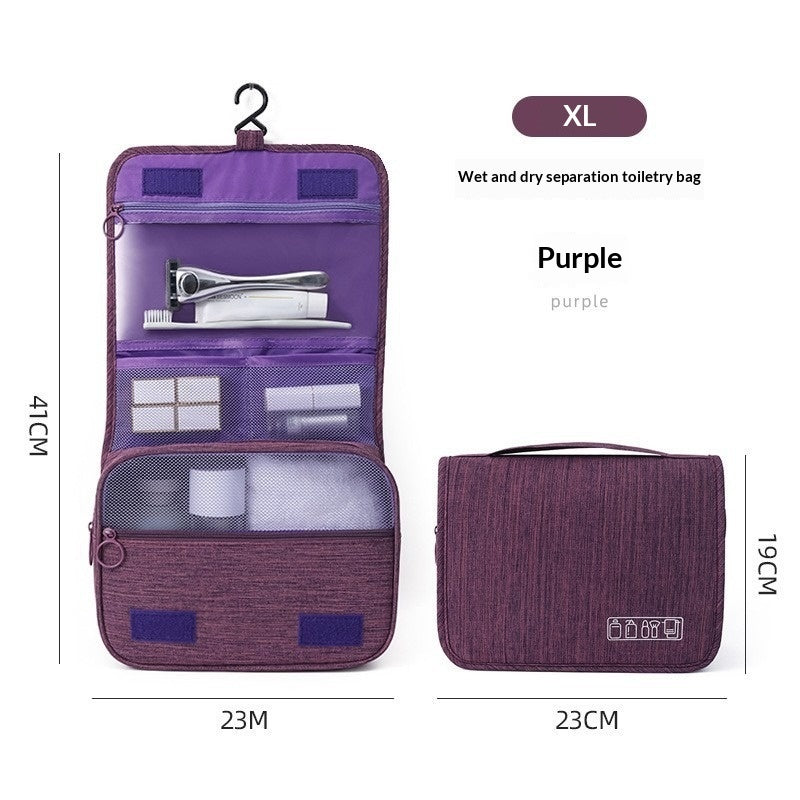 Modern Travel Toiletry Bag – Wet/Dry Compartments & Hanging Design
