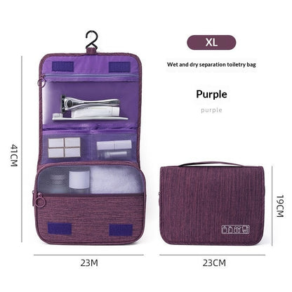 Modern Travel Toiletry Bag – Wet/Dry Compartments & Hanging Design