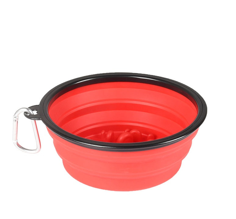 Collapsible Slow Feeder Dog Bowl – Travel-Friendly Design