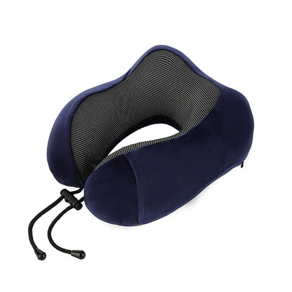 Premium Memory Foam Travel Pillow – Adjustable + Washable Cover