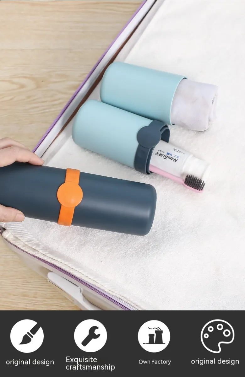 Travel Toothbrush Case & Rinse Cup