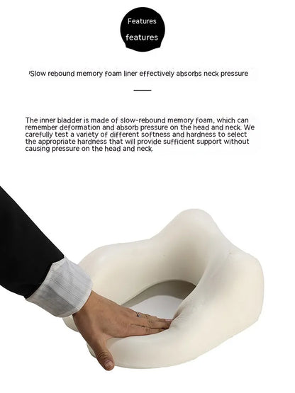 Premium Memory Foam Travel Pillow – Adjustable + Washable Cover