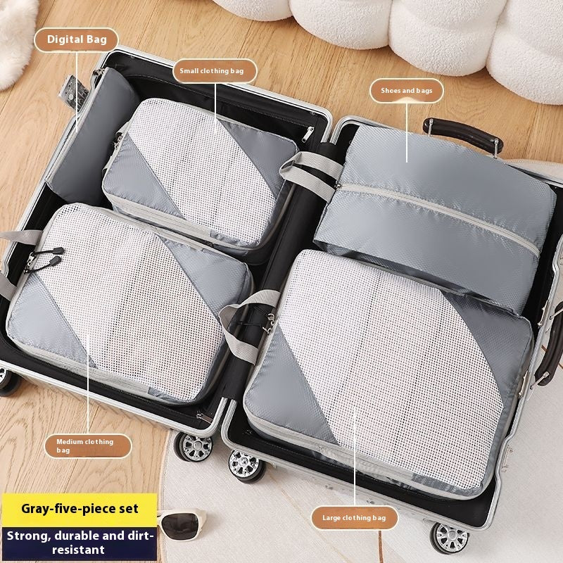 Travel Compression Packing Cubes Set (4–6 Piece) | Lightweight Nylon Storage Bags