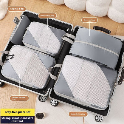 Travel Compression Packing Cubes Set (4–6 Piece) | Lightweight Nylon Storage Bags