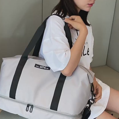 Women’s Travel Duffle Bag with Separate Shoe Compartment